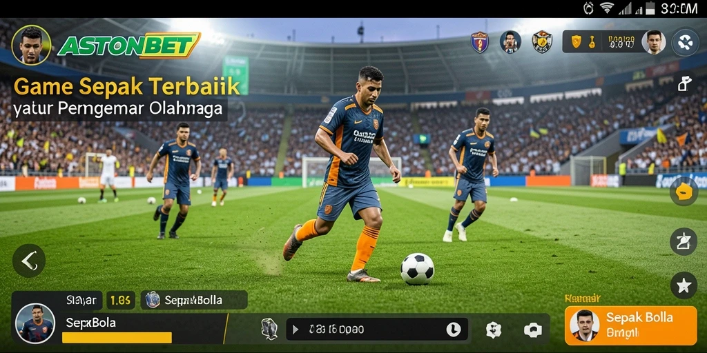 Tampilan antarmuka ASTONBET yang menarik dan intuitif untuk permainan sepak bola.
