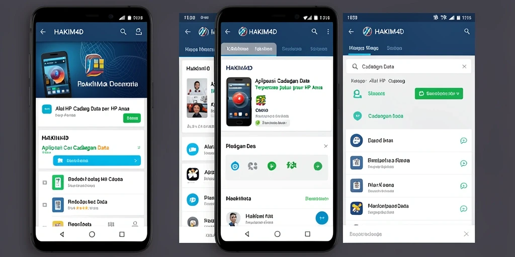 Tampilan antarmuka HAKIM4D untuk cadangan data yang intuitif.