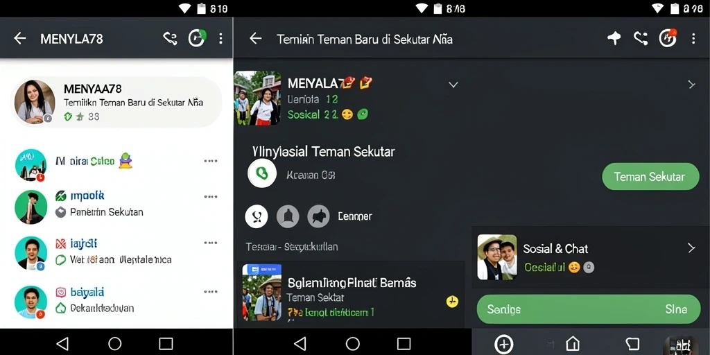 Tampilan antarmuka pengguna MENYALA78 untuk menjalin pertemanan.
