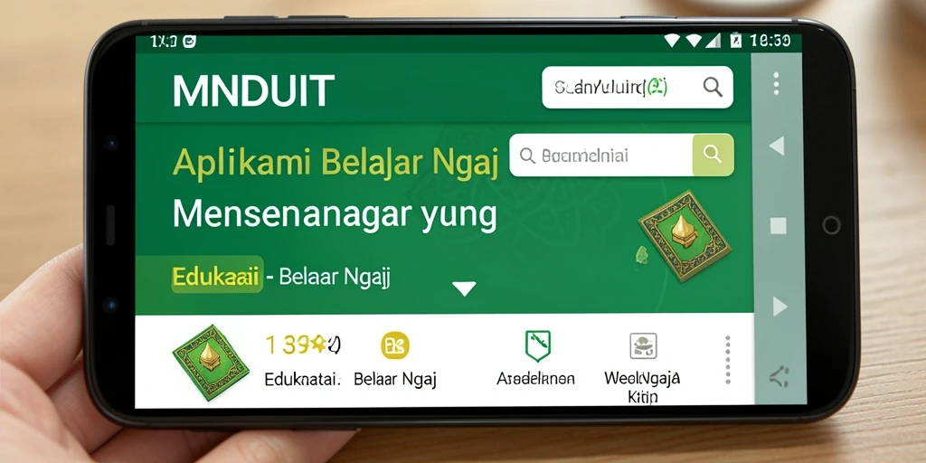 Tampilan antarmuka MNDUIT saat belajar ngaji.