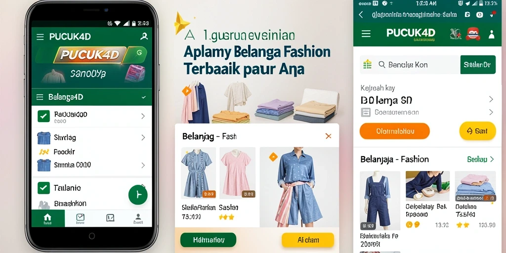Antarmuka PUCUK4D yang menarik untuk belanja fashion.