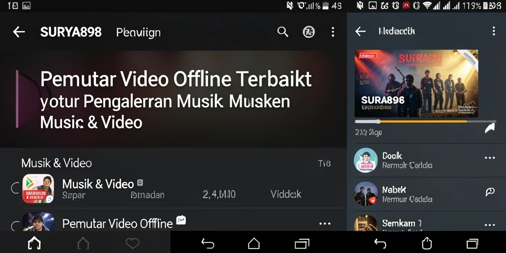 Antarmuka pengguna SURYA898 yang sederhana dan informatif.