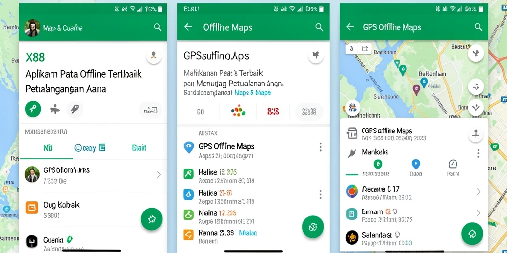 Antarmuka X88 menampilkan peta offline yang jelas dan informatif.