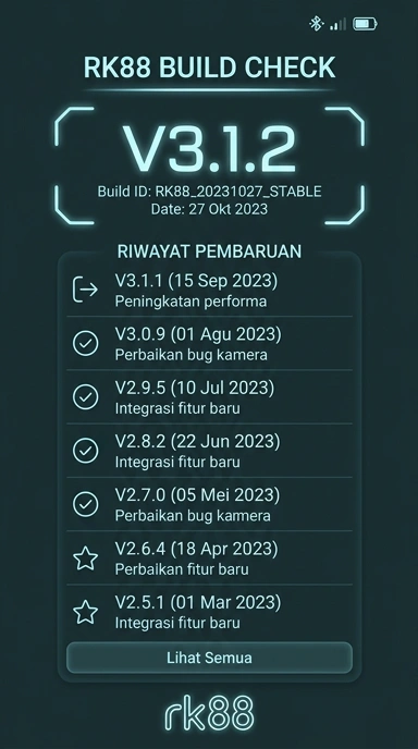 Riwayat Versi rk88 untuk Pengguna Android